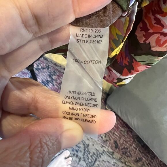 Soft Surroundings brown floral pull over tunic PS - Picture 8 of 13